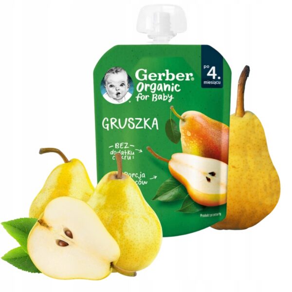 Gerber mahe pirnipüree 3x80g 4+kuust (1tuub-2,30eur)
