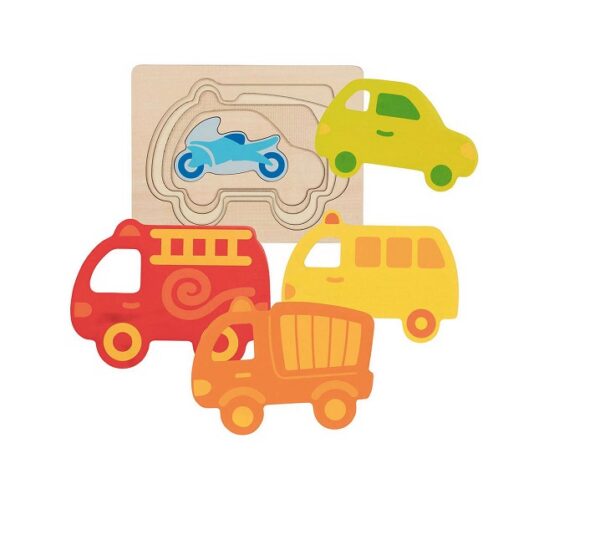 Goki puidust kihiline puzzle Sõidukid
