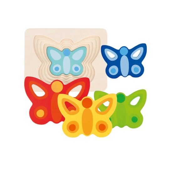 Goki puidust kihiline puzzle Liblikas