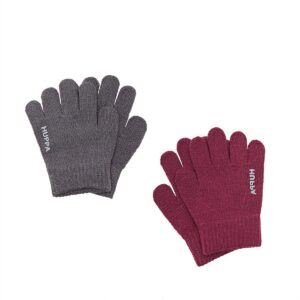 HUPPA 2 in1 kootud kindad LEVI2 82050002-00134 N3 tumehall+bordoo