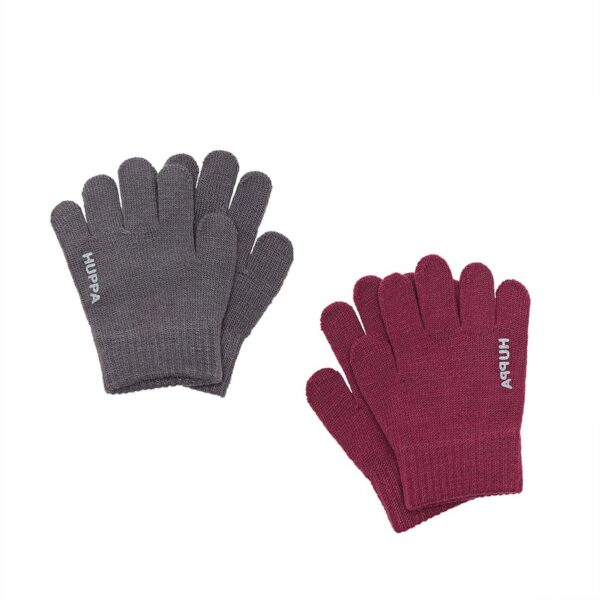 HUPPA 2 in1 kootud kindad LEVI2 82050002-00134 N5 tumehall+bordoo
