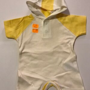 Suvebody kapuutsiga valge/ kollane 62cm 01-115