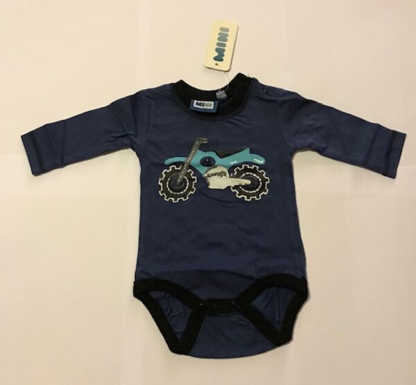 Body Mini 56cm pika varrukaga sinine mootorrattaga