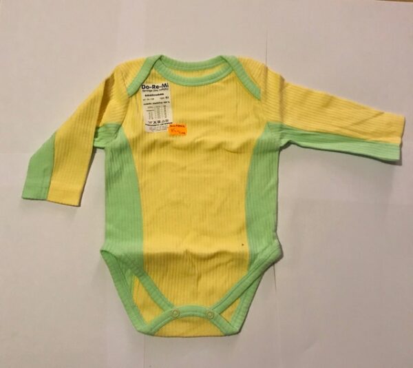 Body Do-Re-Mi kollane/roheline 62-68cm