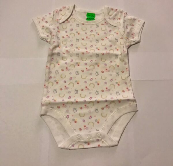 Body Early Days valge/linnukeste ja lilledega 56/62cm