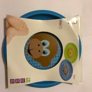 Taldrikud sinine+roheline pärdik ja lõvi Baby Basic  4+kuud