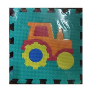 Puzzlematt põrandale Sõidukid 10tk-pakendis (1puzzle number-32x32cm)