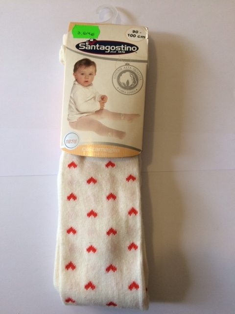 Sukkpüksid Santagostino 90-100cm Valge südametega