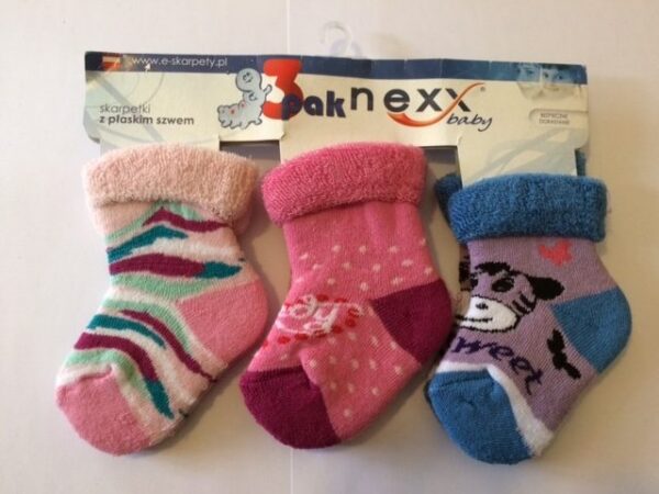Sokid frotee 3tk 9-10cm Roosa laiguline/Roosa Lady/Lilla Sweet
