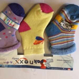 SOKID FROTEE 3TK 13-14cm Sinine Kiisu/Kollane Liblikas/Lilla Sweet Girl