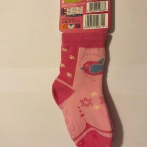 Sokid ABS piduritega 7-8cm (12-14) Heleroosa/t.roosa Linnuke