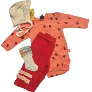 Dimo Tex püksid+Kids Up body+Blue bear müts+Nexx sokid beebile 56cm roosa