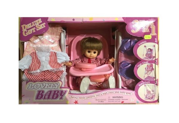 Lovely Baby beebi-nukk 38cm 3in1