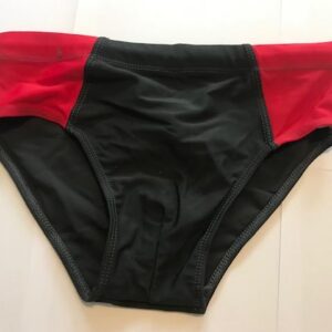 Ujumispüksid poiste 152cm Hall/punasega