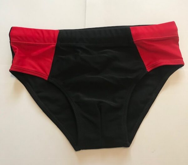 Ujumispüksid poiste 134cm Must/punasega