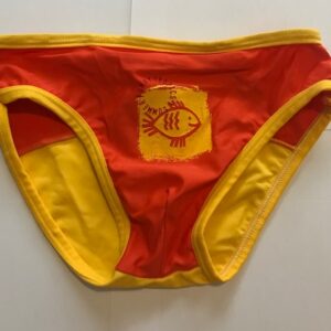 Ujumispüksid poisile oranz/kollasega Mirtillino 3-5aastasele