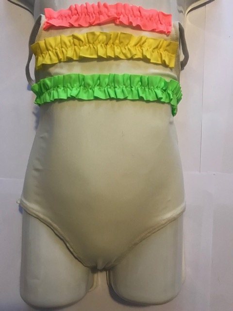 Ujumistrikoo valge satsidega Mirtillo 12+kuud
