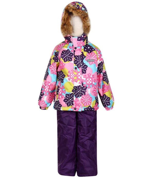 HUPPA TALVEKOMPLEKT REMI 4106CW14 92cm 720-valge mustriga/lilla