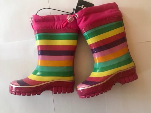 Kummikud Feetgo N26/27 roosa triibulised voodriga