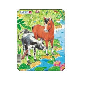 Papist puzzle 10-osaline Vasikas ja hobune 2+aastasele MINI M1 Larsen
