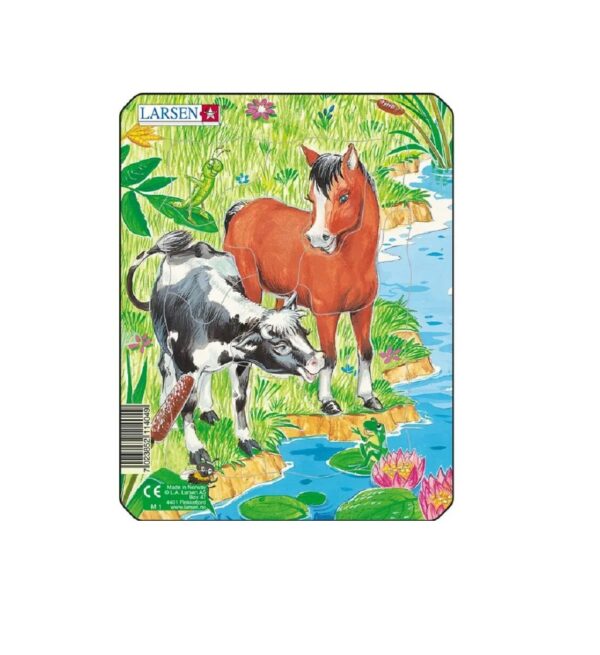 Papist puzzle 10-osaline Vasikas ja hobune 2+aastasele  MINI M1 Larsen