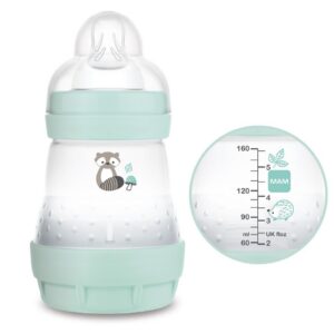 MAM ULTIVENT 80% Anti-Colic LUTIPUDEL 160ML 0+KUUD Helesinine Pesukaru seenega