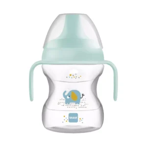 MAM Learn To Drink Cup 190ml joogitass sangadega 6+kuud alates,tilkumiskindel,khakiroheline Elevant