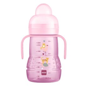 MAM Trainer joogipudel 220ml roosa Jungli loomadega 4+kuud