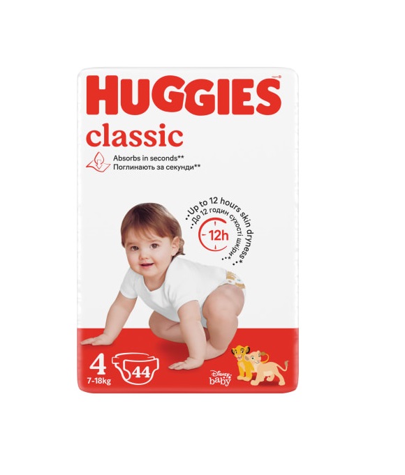 Huggies mähkmed Classic  4 7-18kg 44tk