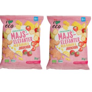ICA I Love Eco Mahemaisisnäkid banaani-maasika 2x20g (1pakk-1,99eur) 8+kuud
