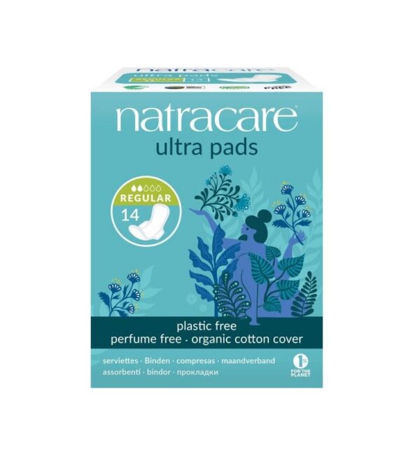 Natracare sidemed tiivakestega Regular 14tk