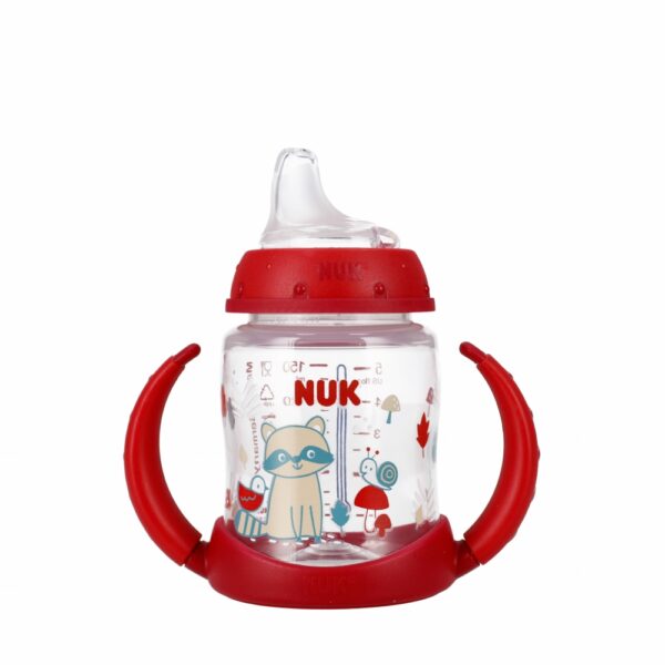 ÕPPIMISPUDEL NUK 150ML SANGADEGA Punane pesukaru,temperatuuri kontrolliga SK97