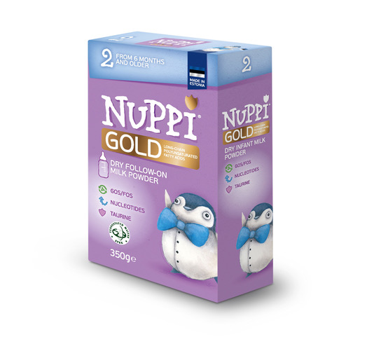 NUPPI® GOLD 2 – adapteeritud piimal põhinev jätkupiimasegu 6. elukuust.12x350g (1pakk-5,58eur)