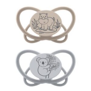 nip® “My Butterfly Green” säästvatest materjalidest ortodontiline lutt (5-18 elukuud) Brown 2tk