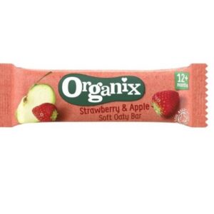 Organix Kids ECO pehme kaerabatoon maasika-õuna 23gx8batooni 12+kuust (1batoon-1,47eur)