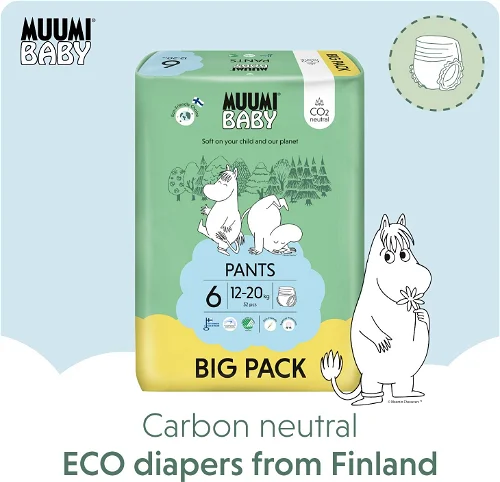 Muumi Öko püksmähkmed N6 12-20kg 52tk Junior