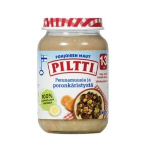 Piltti kartulipuder põdralihaga 3x190g 1-3 aastasele (1purk-2,62eur)