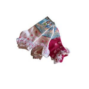 Sokid Auravia pitsiga 28-31 3paari fuksia/heleroosa/heleroosa
