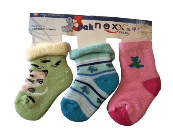 SOKID FROTEE 3TK 14-15cm Laimi Kiisu/Helesinine liblikas/RoosaJänku