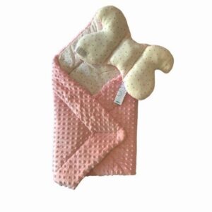 SoCute beebitekk/magamiskott +toetav padi beebile heleroosa
