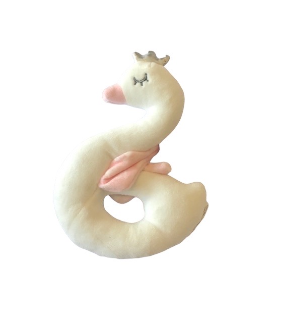 Pehme kõrin SoCute Heleroosa Luik ümar