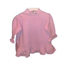 Kleit soojast trikotaazist polo kraega  86/92cm roosa
