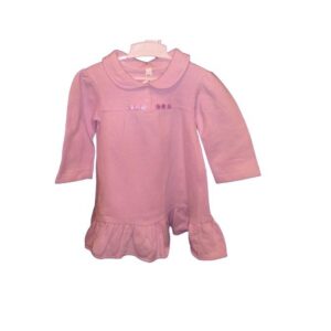 Kleit soojast trikotaazist kraega 86/92cm roosa