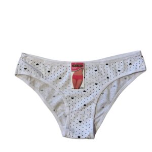 Aluspüksid naistele Cotton Fashion valged südametega 40/42