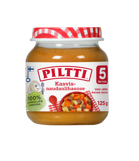 Piltti Porgand-kartul veiselihaga 3x125g 5.kuust (1purk-1,69eur)