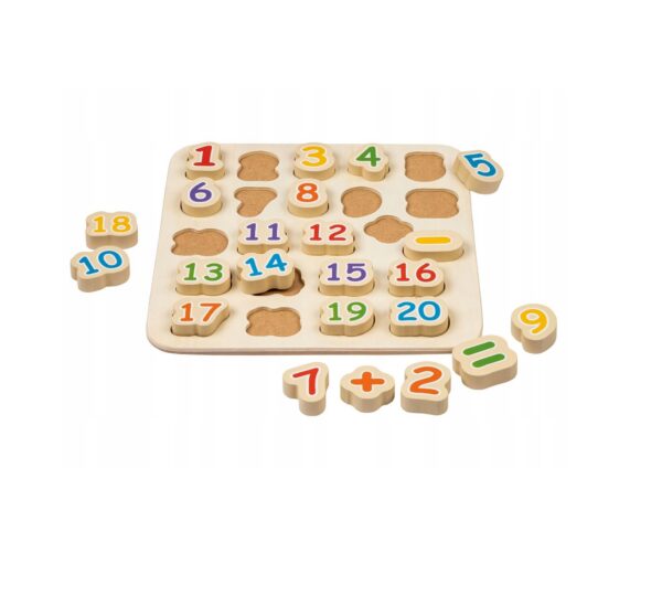 Playtive puidust hariv  Puzzle Maths/numbrid 1,5+aastasele 24osa
