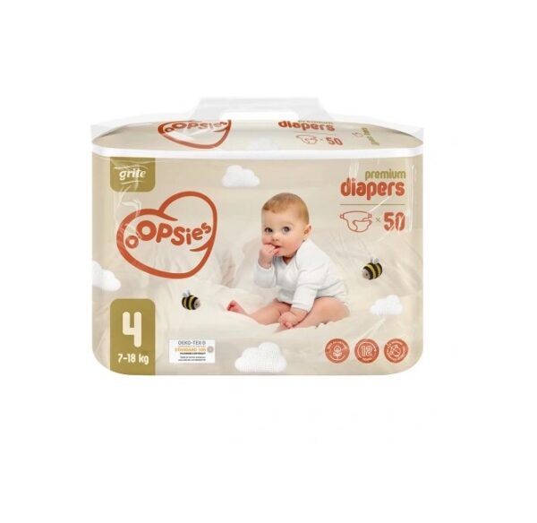 Grite teipmähkmed OOPSIES size 4, 7-18 kg 50 tk