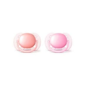 Avent Ultra Soft rõngaslutid 0-6kuud,tüdrukule 2tk SCF213/20 steriliseerimiskarbiga