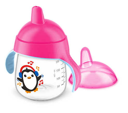 AVENT Tilaga tass pingviin 12+kuud  260ml roosa SCF753/07