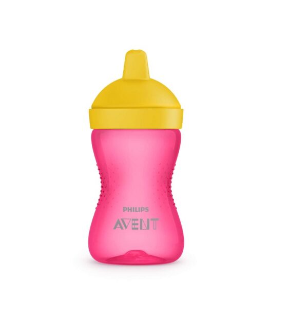 AVENT kõva tilaga tass 300ml roosa/kollane 18+kuud SCF804/04